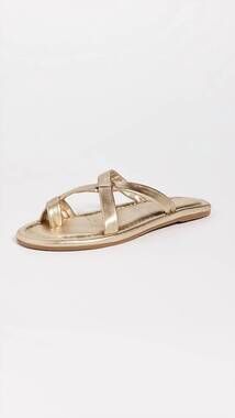 NEW BEEK women's sungem sandals in gold